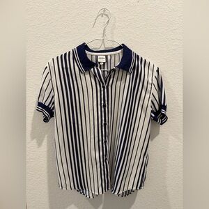 Jean Paul Gaultier for Sept Premiers blouse blue white stripe